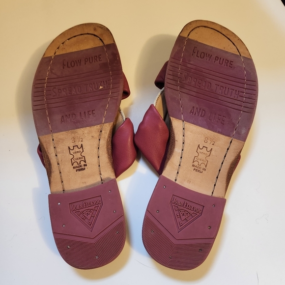 John Fluevog RIVER TAMBOFLAT SLIDE SANDAL size 8.5 in EUC - Picture 8 of 8